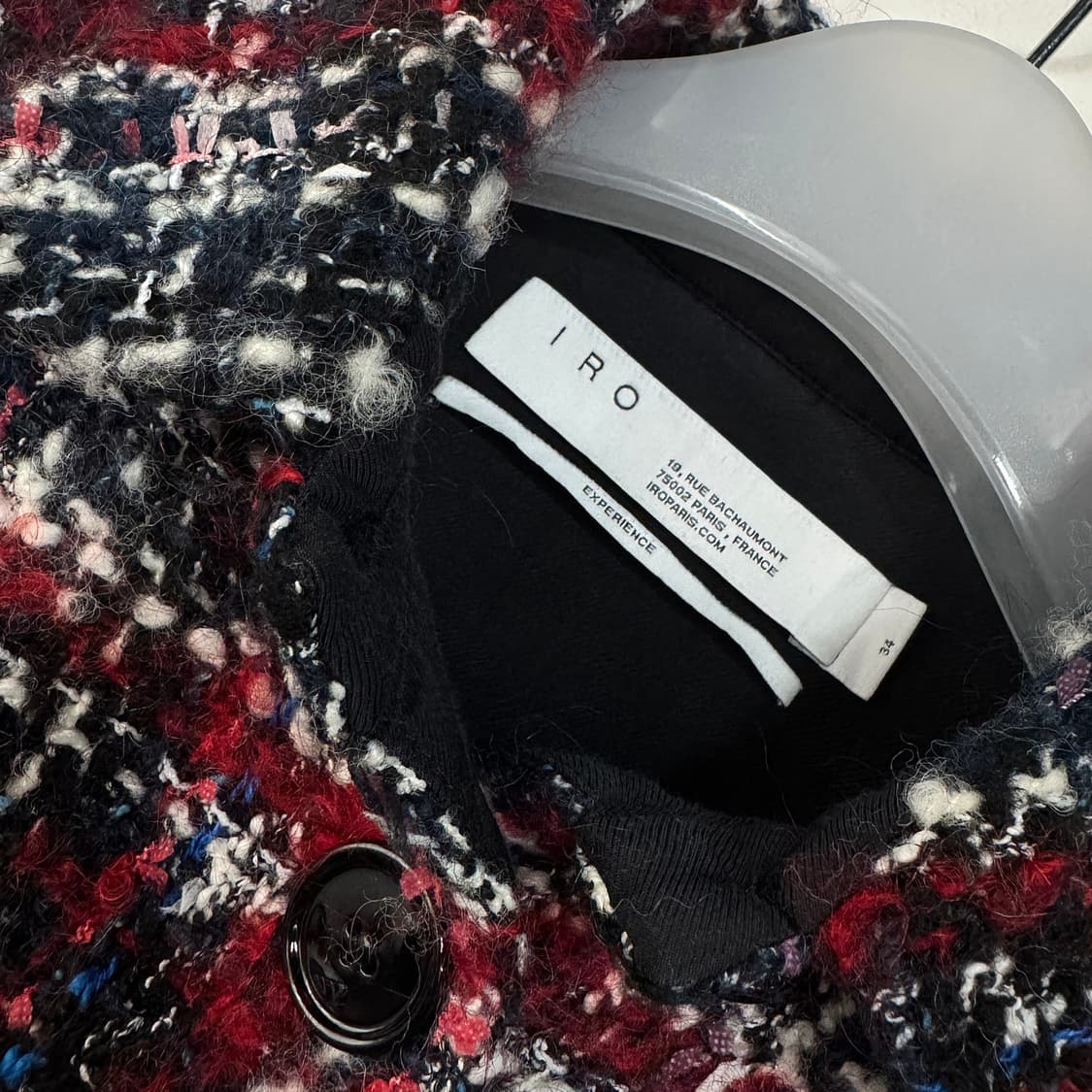 이로 IRO 트위드 체크 셔츠 자켓 상품이미지3