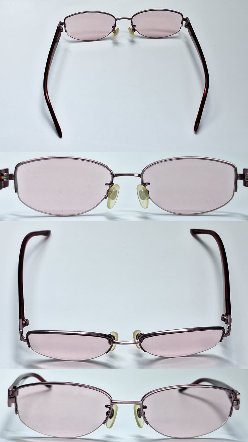 막스마라 MAX MARA mm 8628 티타늄 반무테 안경테 일본 제조  상품이미지3