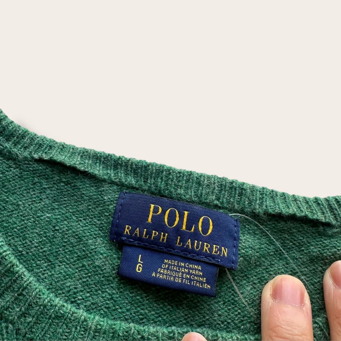 폴로 랄프로렌 파스텔 그린 울 니트 상품이미지3