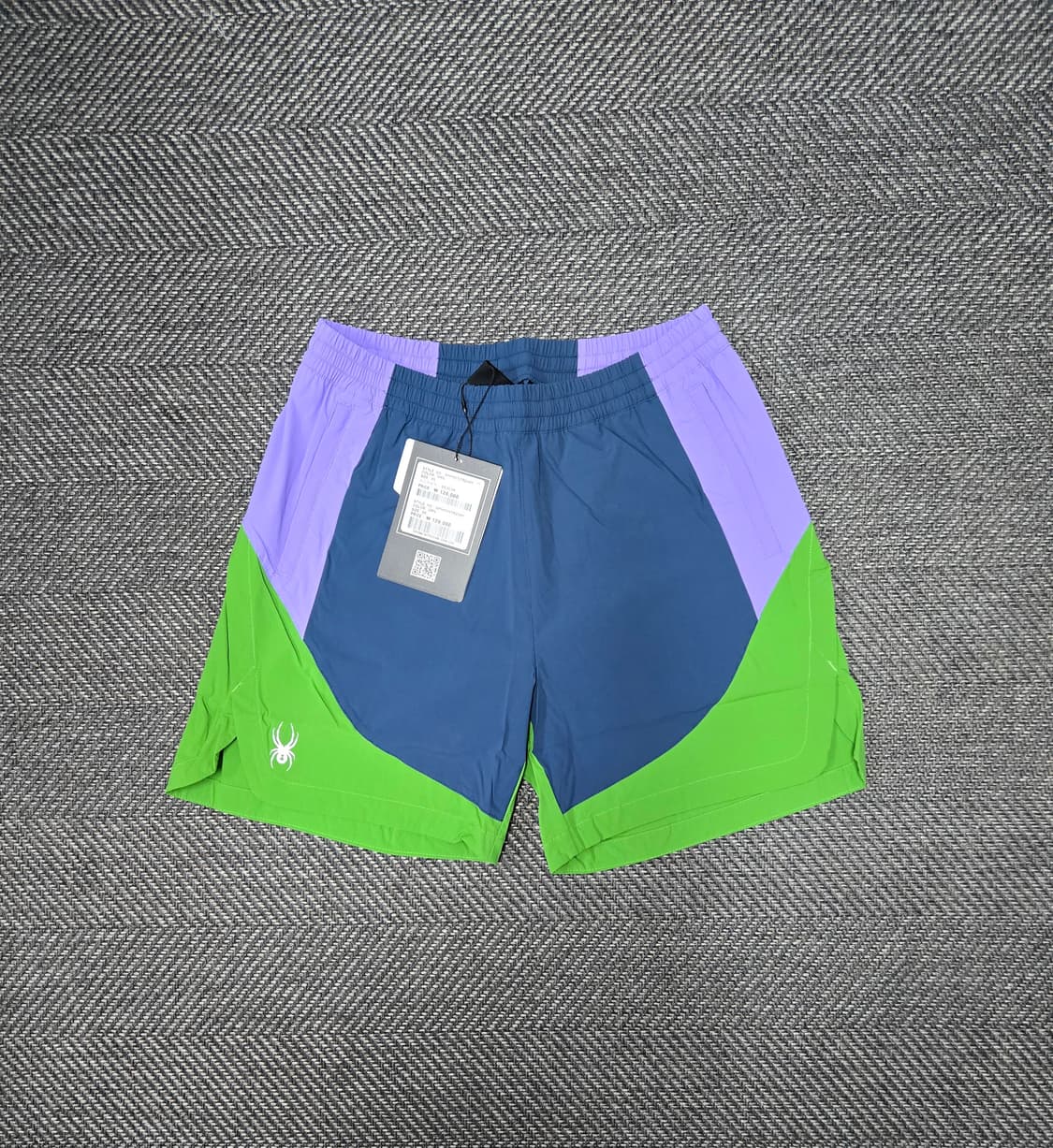 스파이더 컬러블록 우븐 반바지 상품이미지1