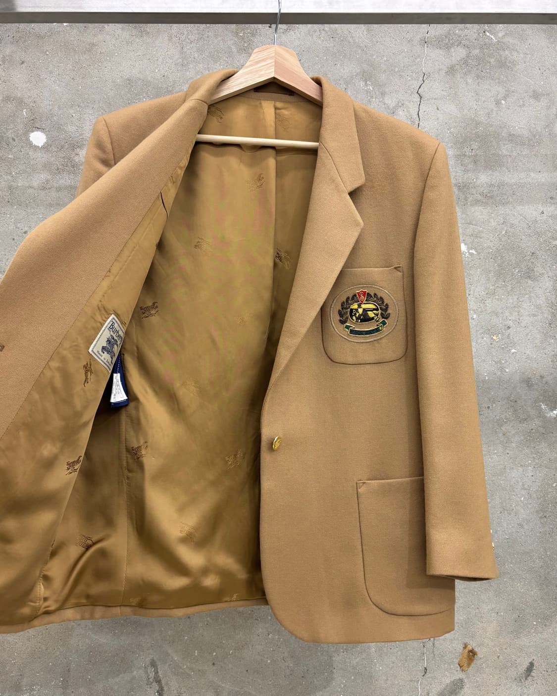 Burberry 버버리 베이지브라운 울 싱글 자켓 상품이미지5