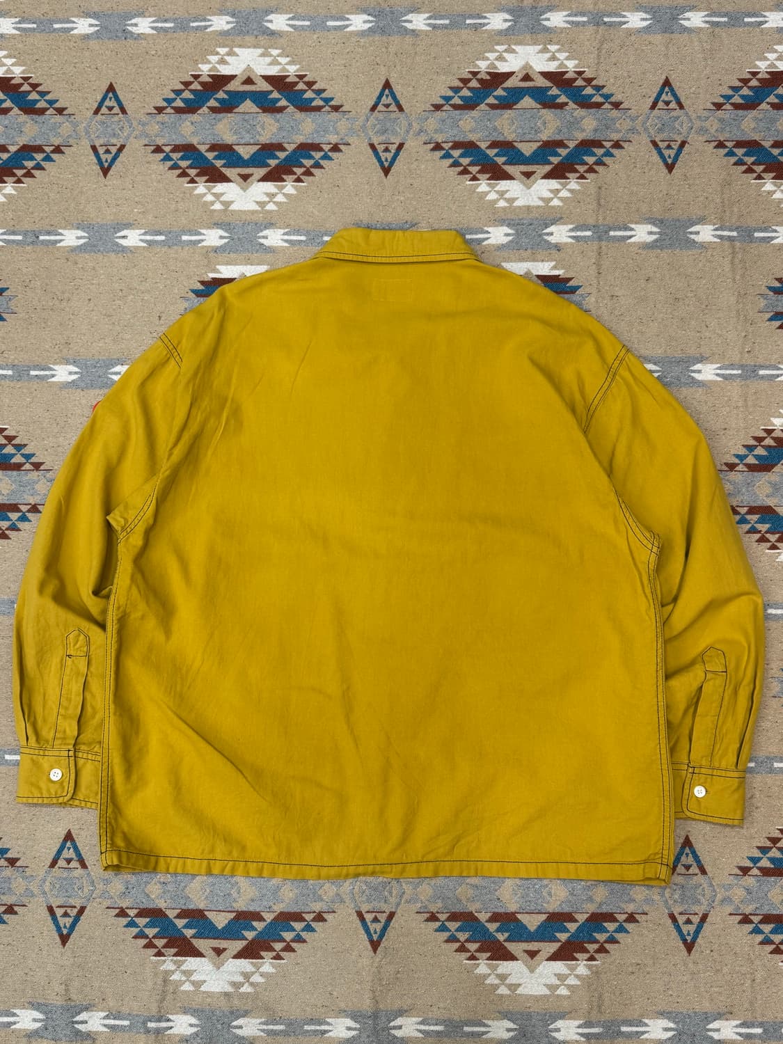 [M][100] 카브엠트 코튼 트윌 오픈 셔츠 머스타드 상품이미지5