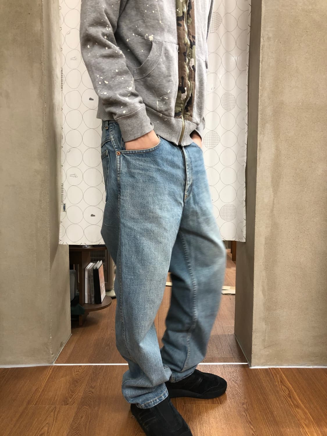 Junyawatanabe 와이드 데님 팬츠 S 상품이미지2