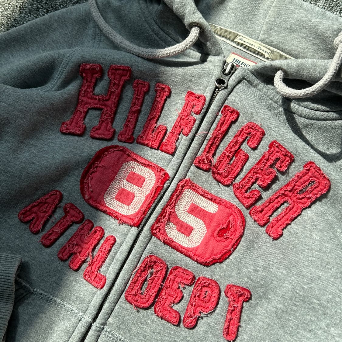 타미힐피거 패치로고 그레이 후드집업 상품이미지6