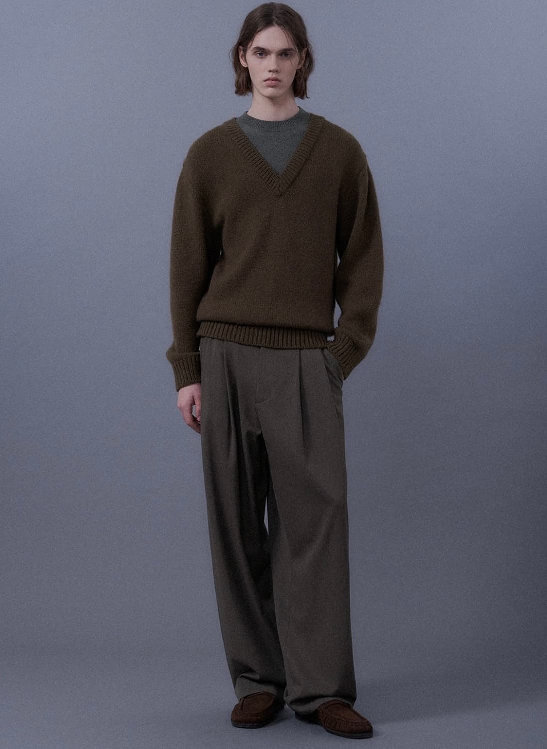 시스템옴므 25FW 파리컬렉션 울 더블 넥 니트 상품이미지3