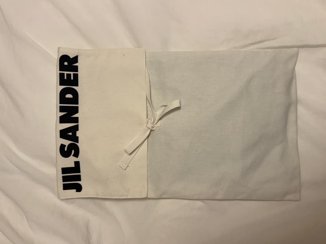 질샌더 드로스트링 레더 숄더백 하늘색 상품이미지3