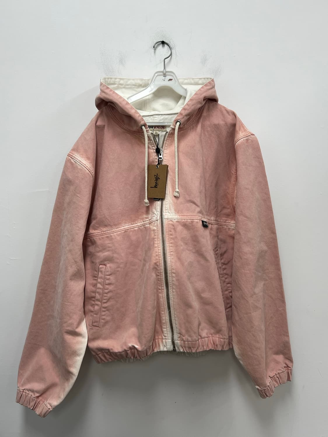 스투시 스프레이 다이 후드 워크자켓 핑크 XL 상품이미지1