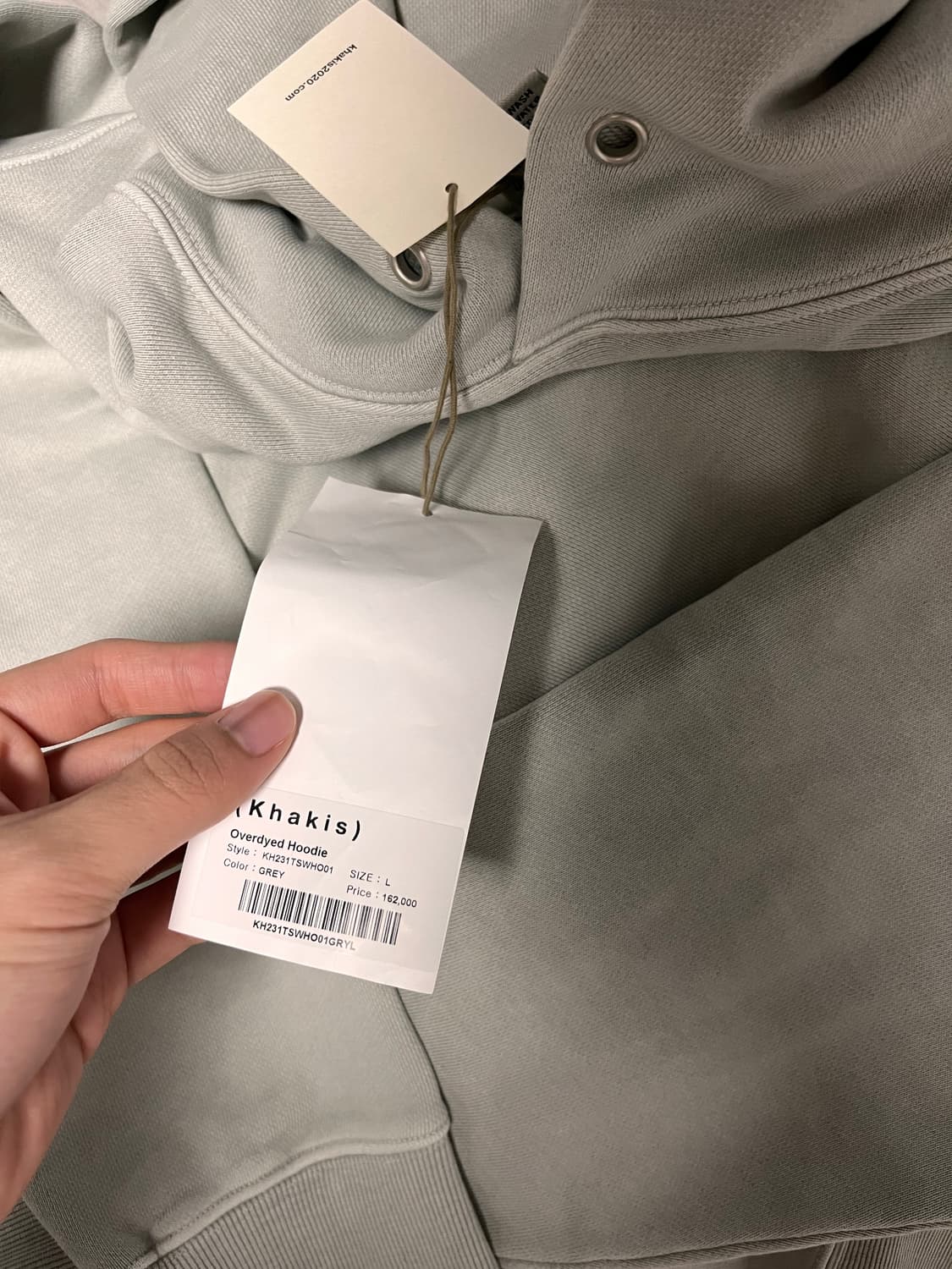 (L) 카키스 오버다이드 후드 그레이 상품이미지2