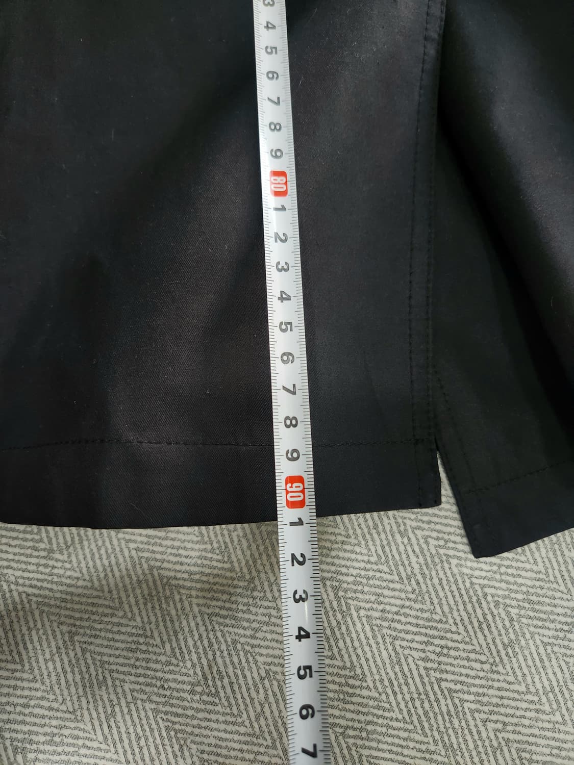 [85] 랩 LAP  블랙 트렌치 코트 여성 85사이즈 체크배색 상품이미지10