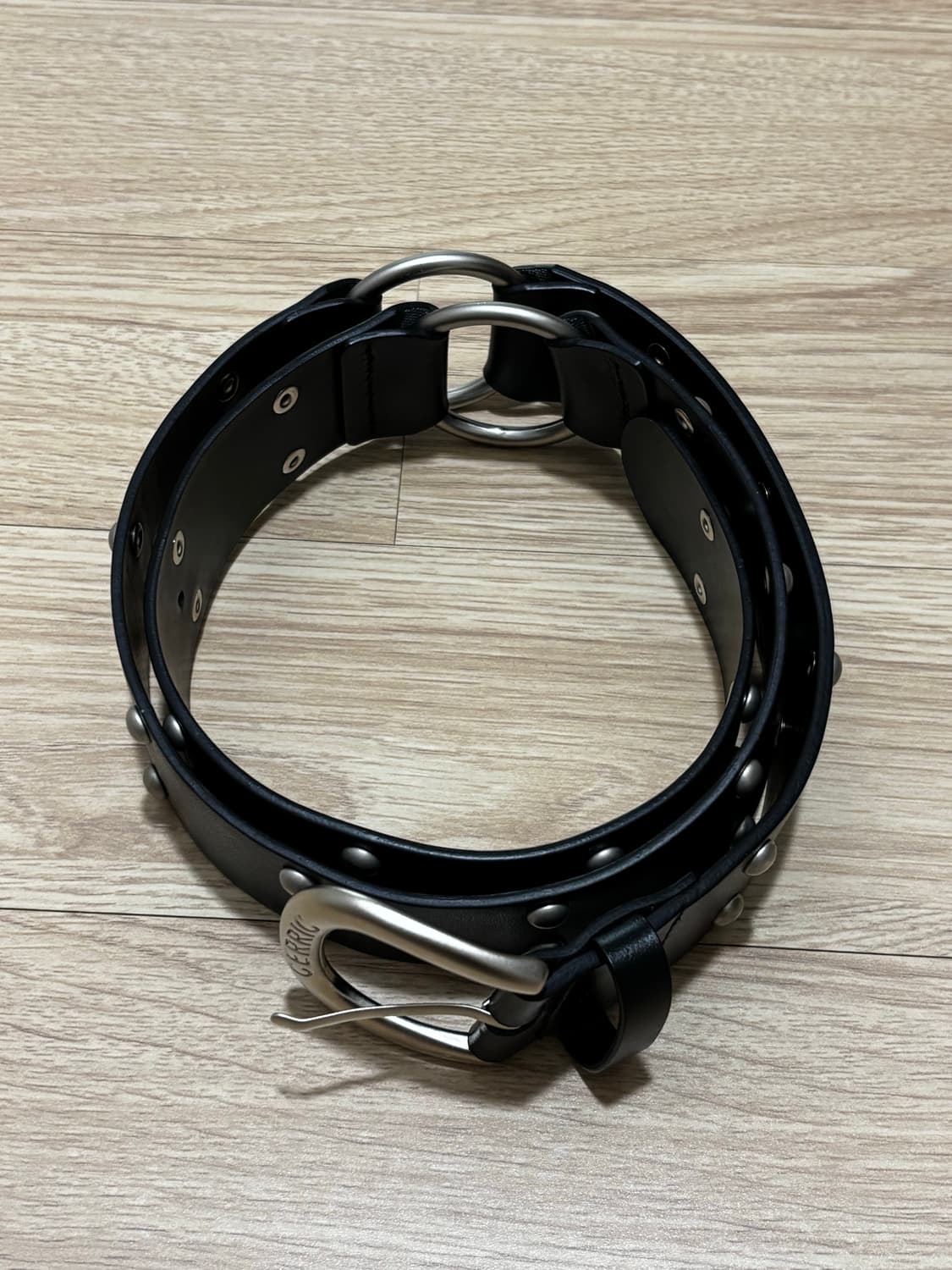 세릭 벨트 TWO RING RIVET BELT(블랙) 상품이미지3