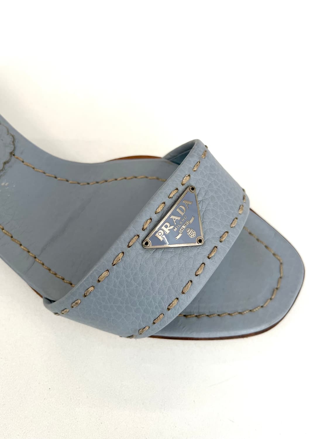 프라다 레더 키튼힐 뮬 상품이미지5