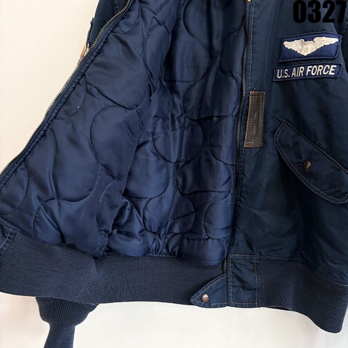 미군 항공 점퍼 MA-1 타입 플라이트 자켓 L 0327 상품이미지5