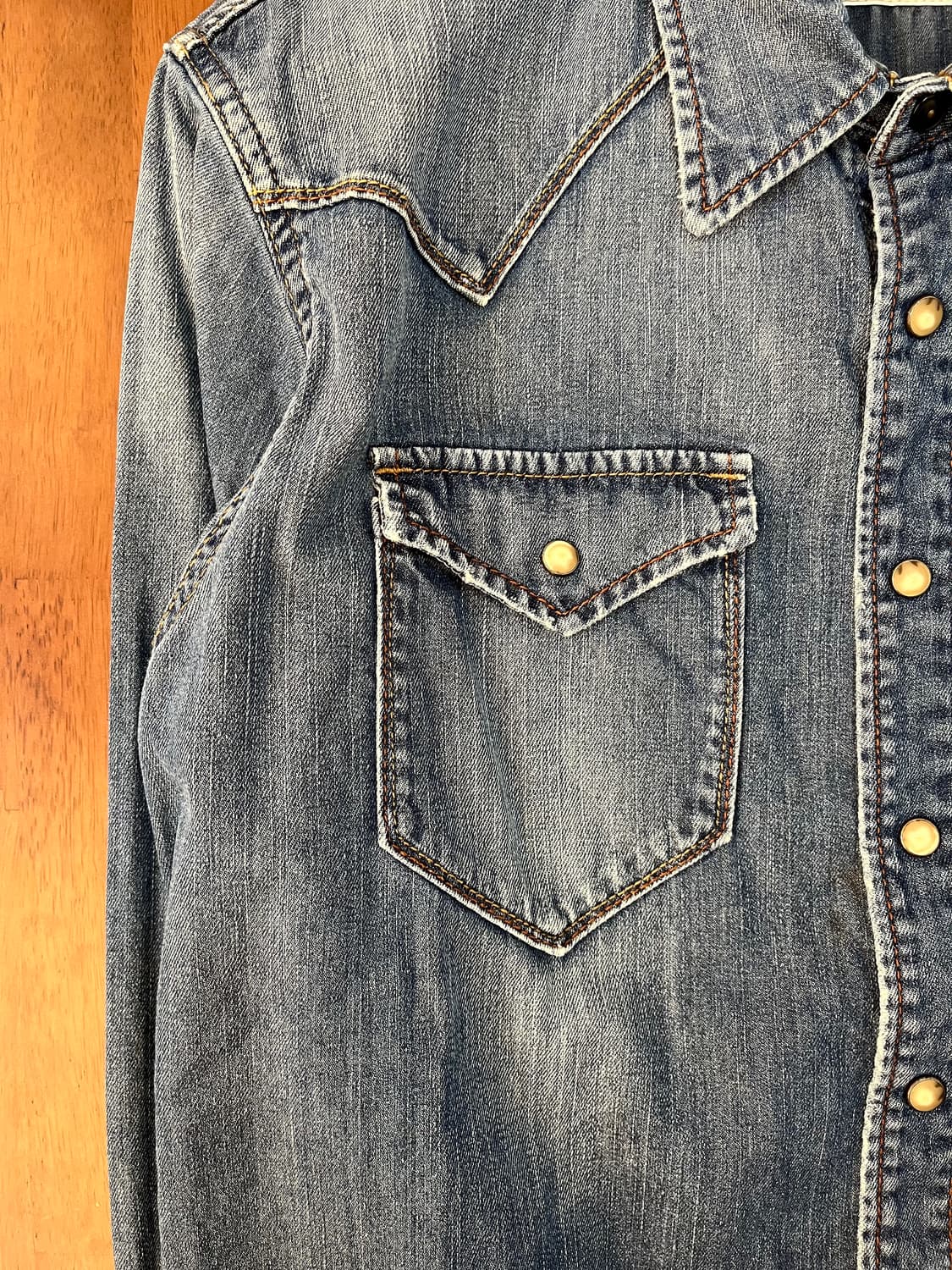 GOA 롱슬리브 웨스턴 데님 셔츠 상품이미지4