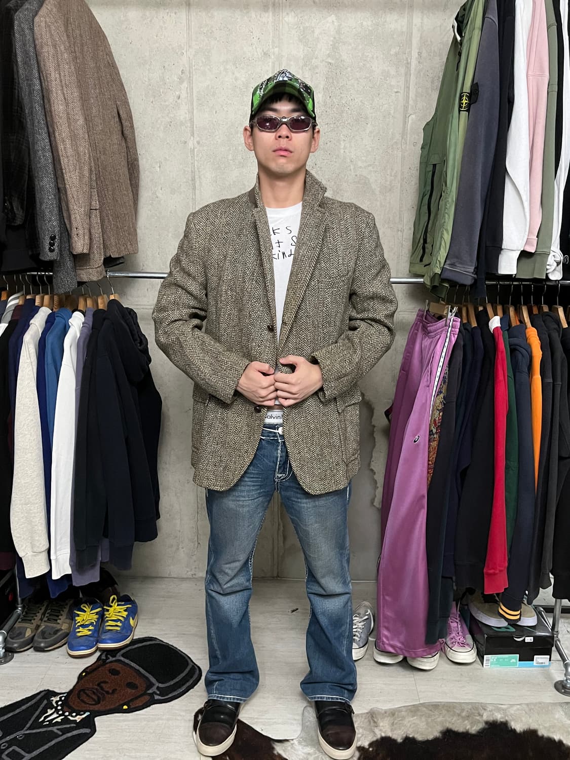 80s HARRISTWEED WOOL JACKET 상품이미지1