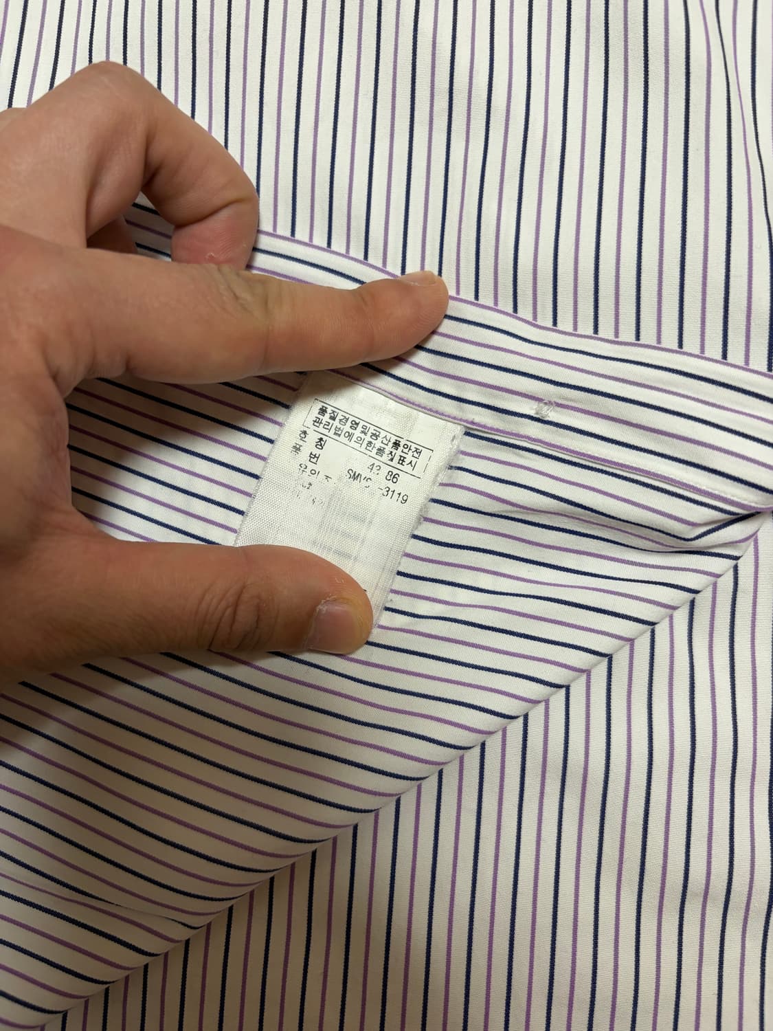 105) 폴로 랄프로렌 스트라이프 셔츠 블루  상품이미지6