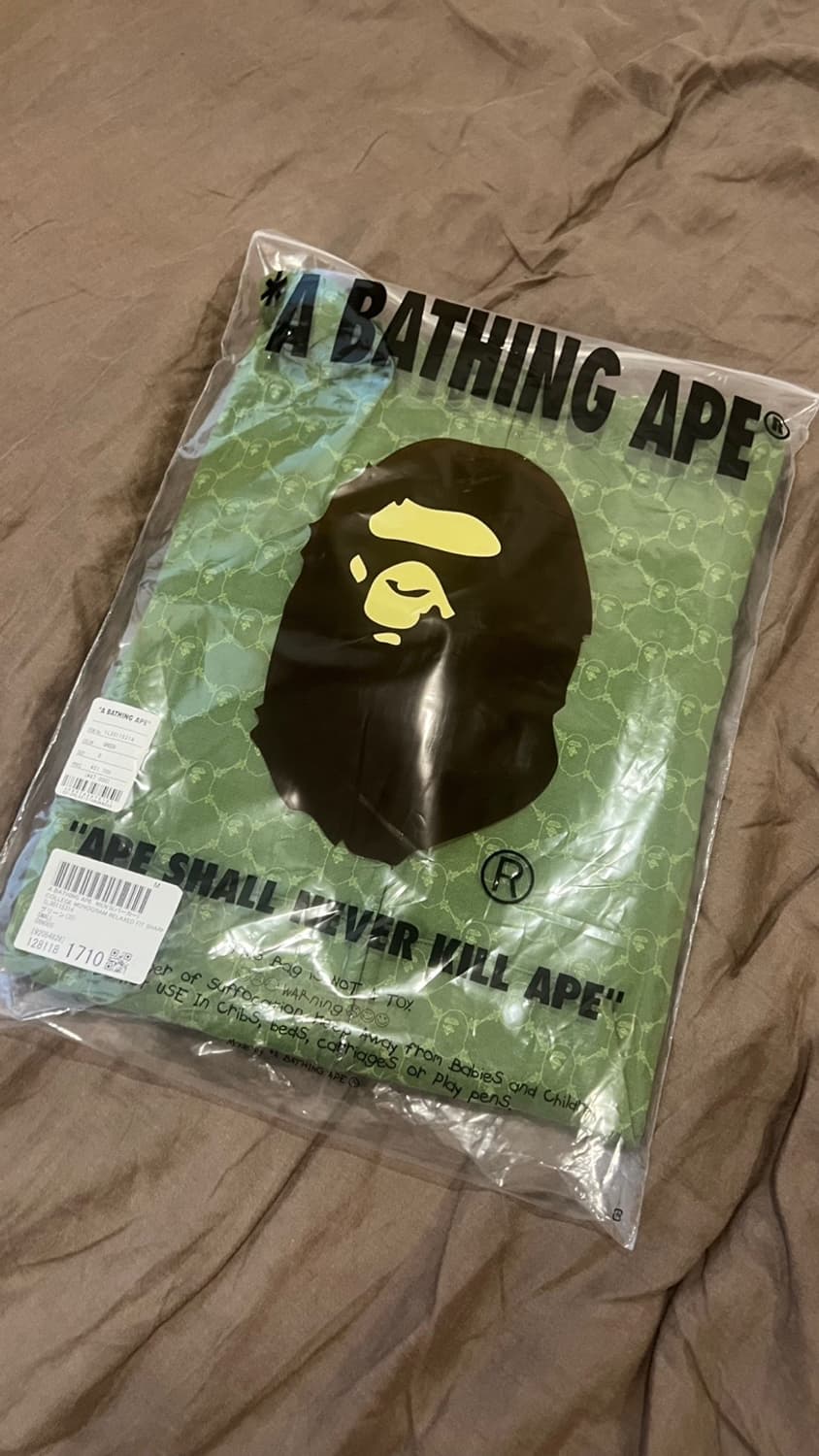 베이프 모노그램 후드집업 그린 사이즈L 상품이미지2