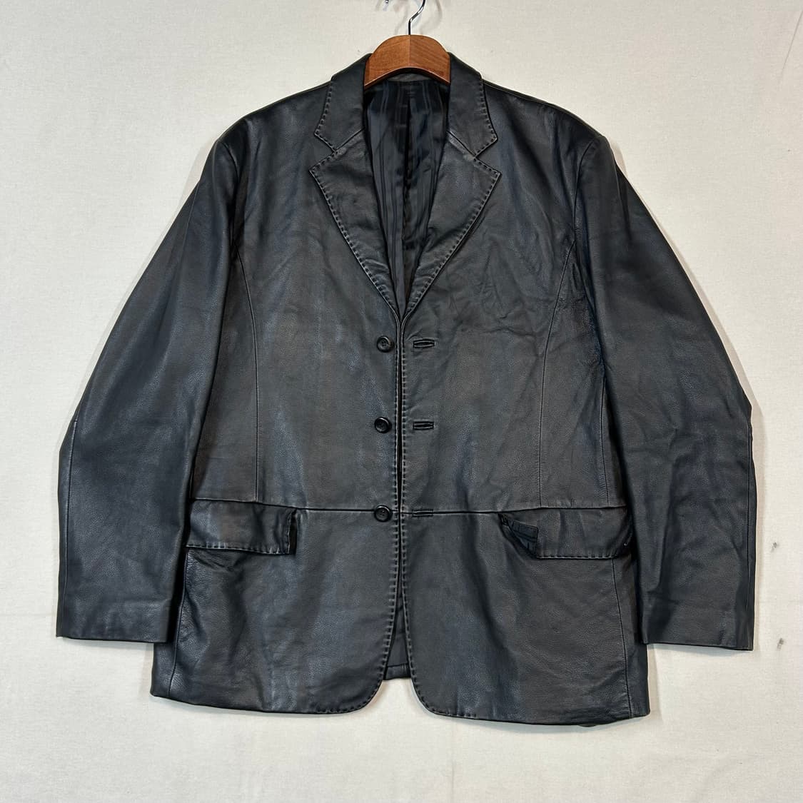 XL) 빈티지 양가죽 리얼 레더 블레이저 자켓 상품이미지1