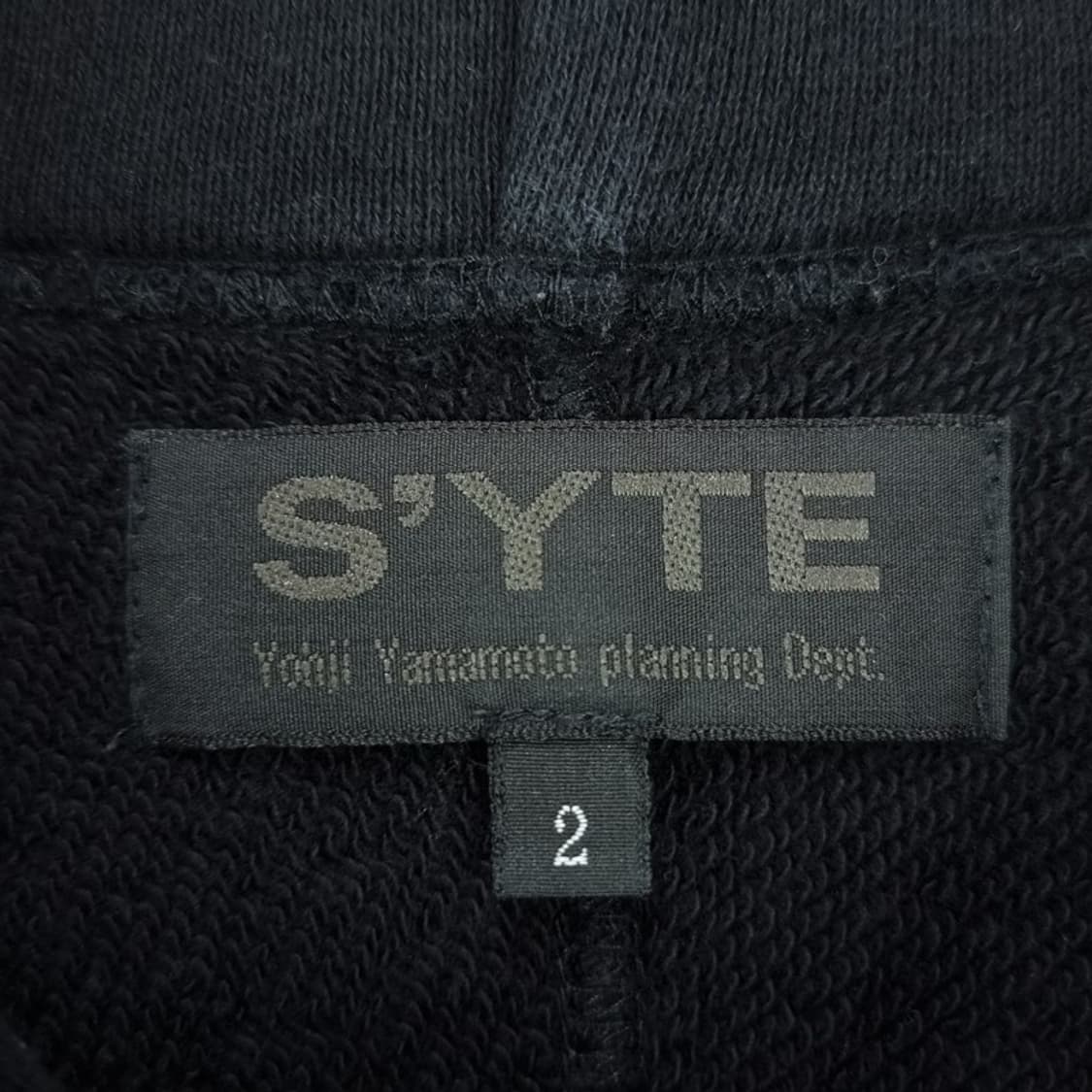 요지야마모토 S'YTE 뒷판 프린팅 후드티 블랙 P01169 상품이미지7