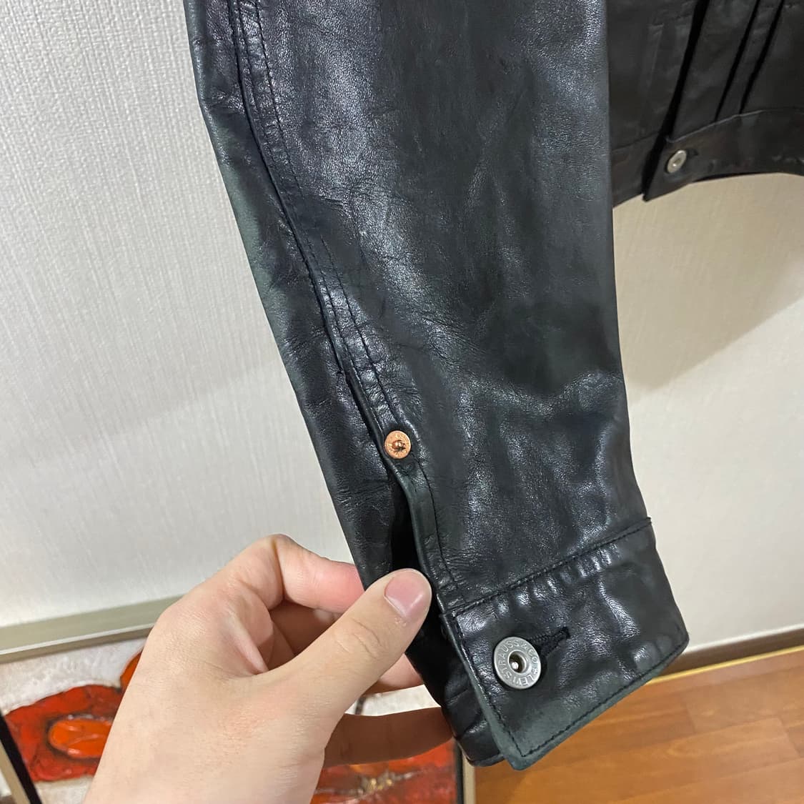 준야와타나베 리바이스 홀스하이드 레더 트러커 상품이미지4