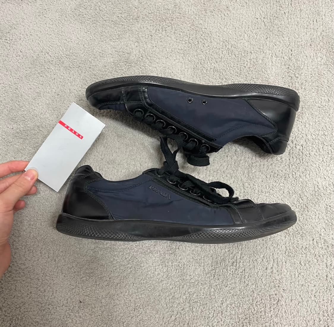Prada sports(프라다) leather nylon sneakers 상품이미지1