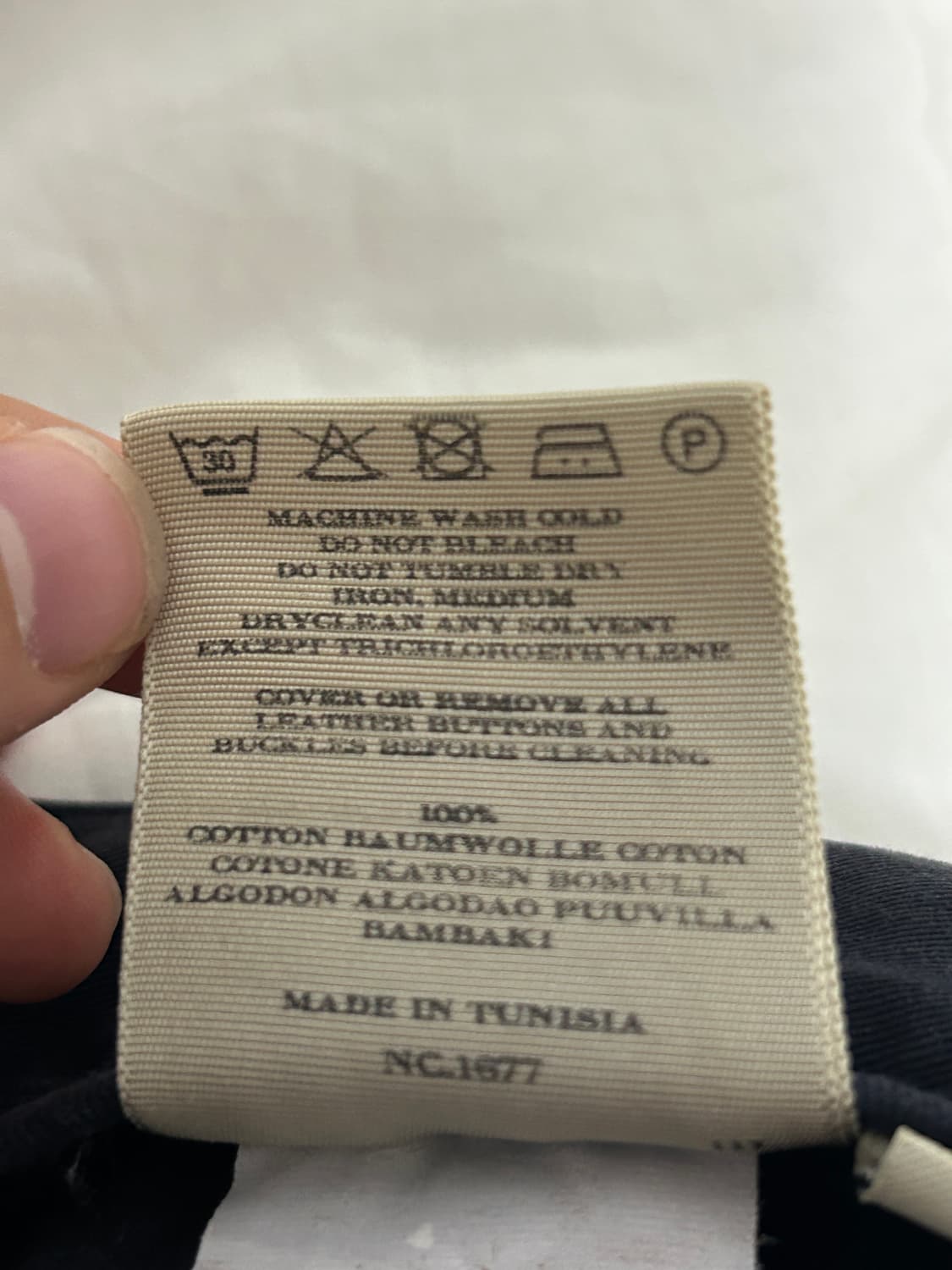 Burberry 버버리 레더탭 코튼 루즈핏 팬츠(정품) size(36) 상품이미지6