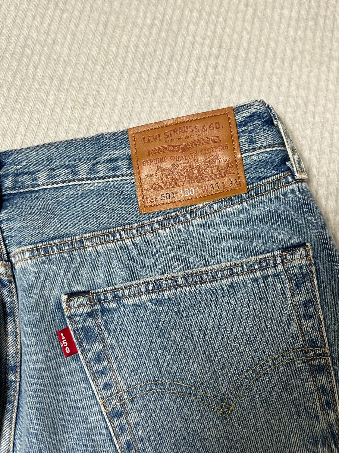 리바이스 LEVIS 501 150주년 패치워크 데님 팬츠 32 상품이미지4