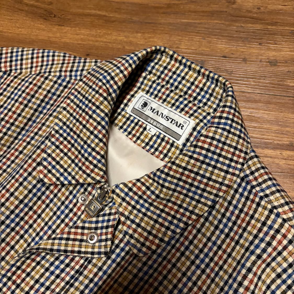 KOLON MANSTAR YELLOW WOOL CHECK JACKET 상품이미지4