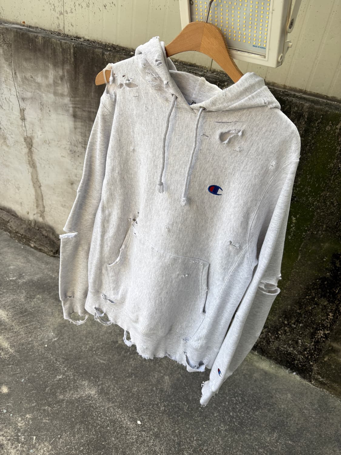 챔피온 리버스위브 디스트레스드 후드 상품이미지3