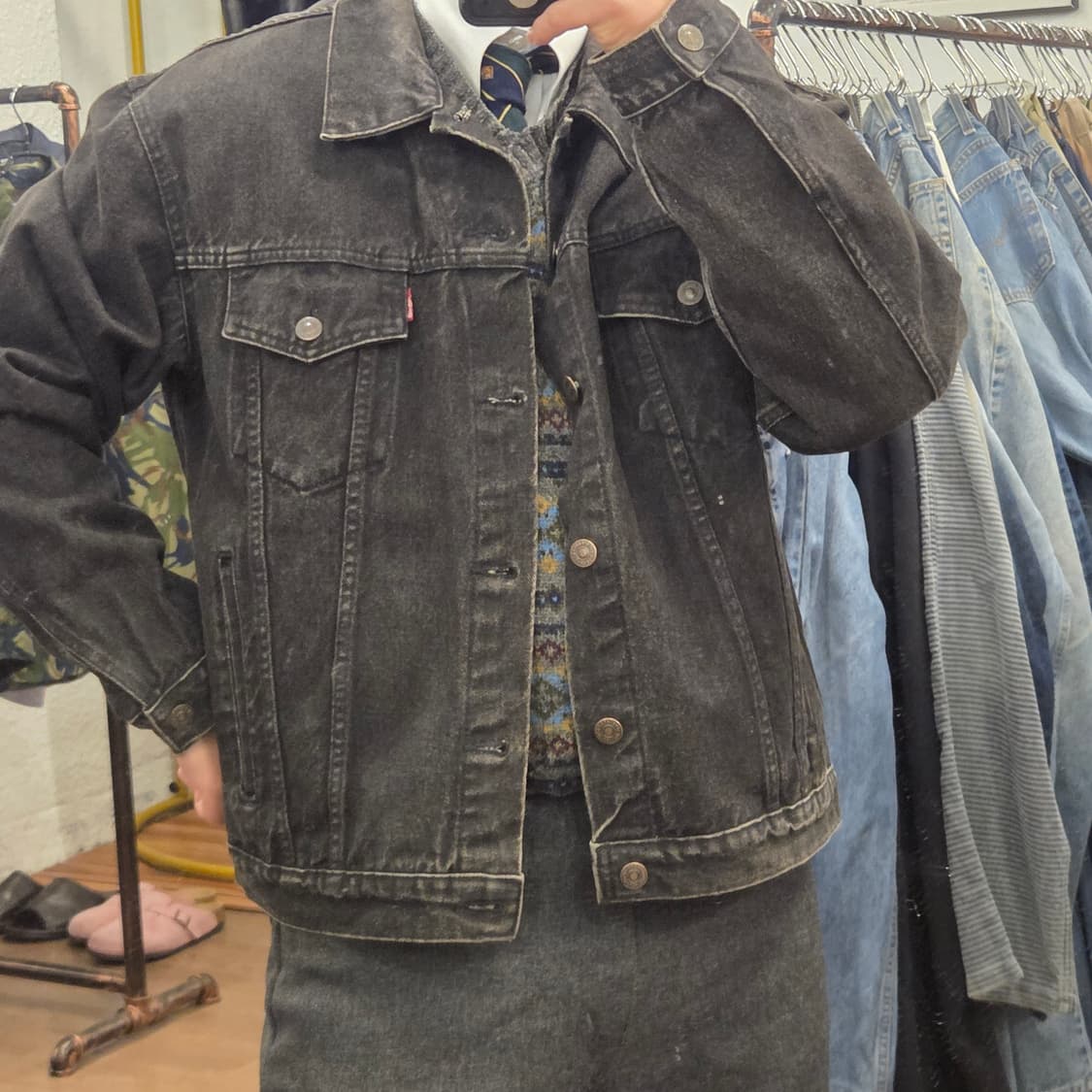 90s 00s 리바이스 70506 흑청자켓 상품이미지5
