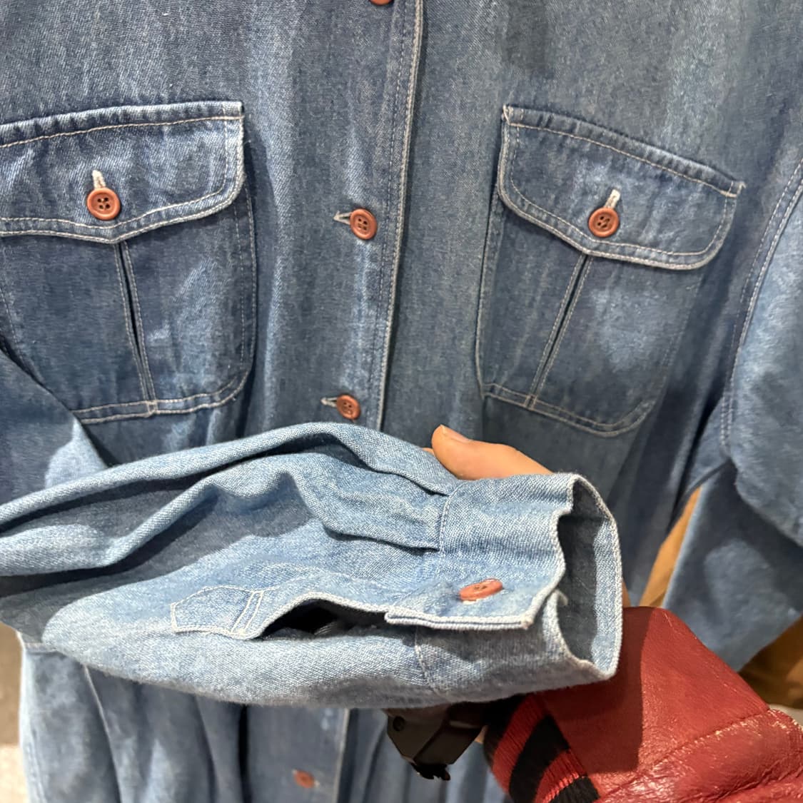 japan빈티지 청 롱셔츠 드레스  상품이미지4