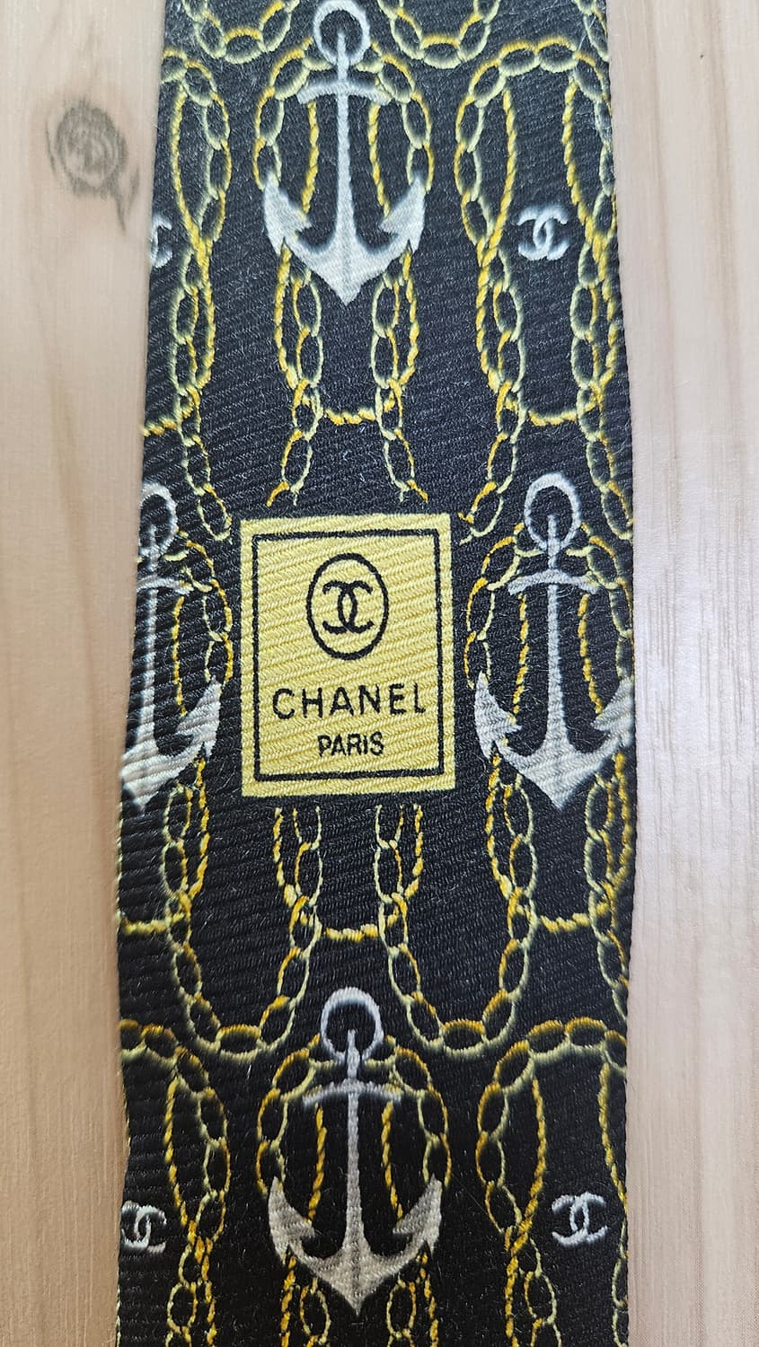 [단종/초희귀] 샤넬 빈티지 마린 앵커 넥타이/10cm 초광폭/상태 최상 상품이미지7