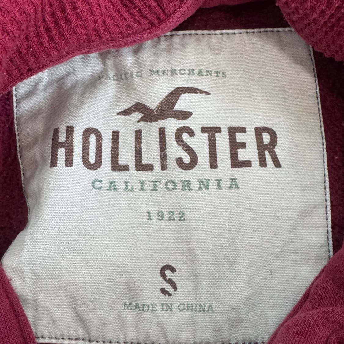 Hollister 홀리스터 옐로우 로고 레드 후드집업  상품이미지5