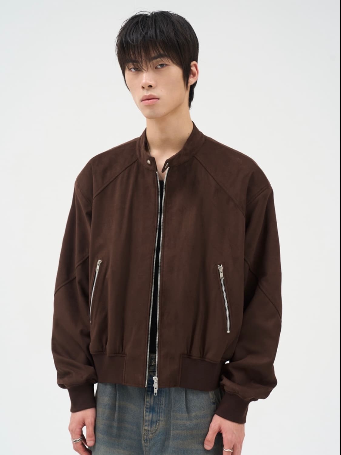 도프제이슨 패널드 스포티 레더 자켓 모카  상품이미지5