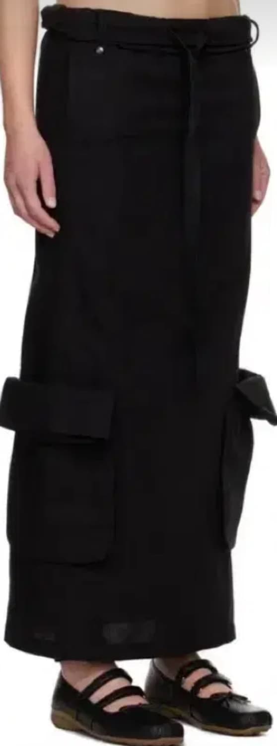 openyy 오픈와이와이 ROLLED WAIST CARGO 블랙 상품이미지2