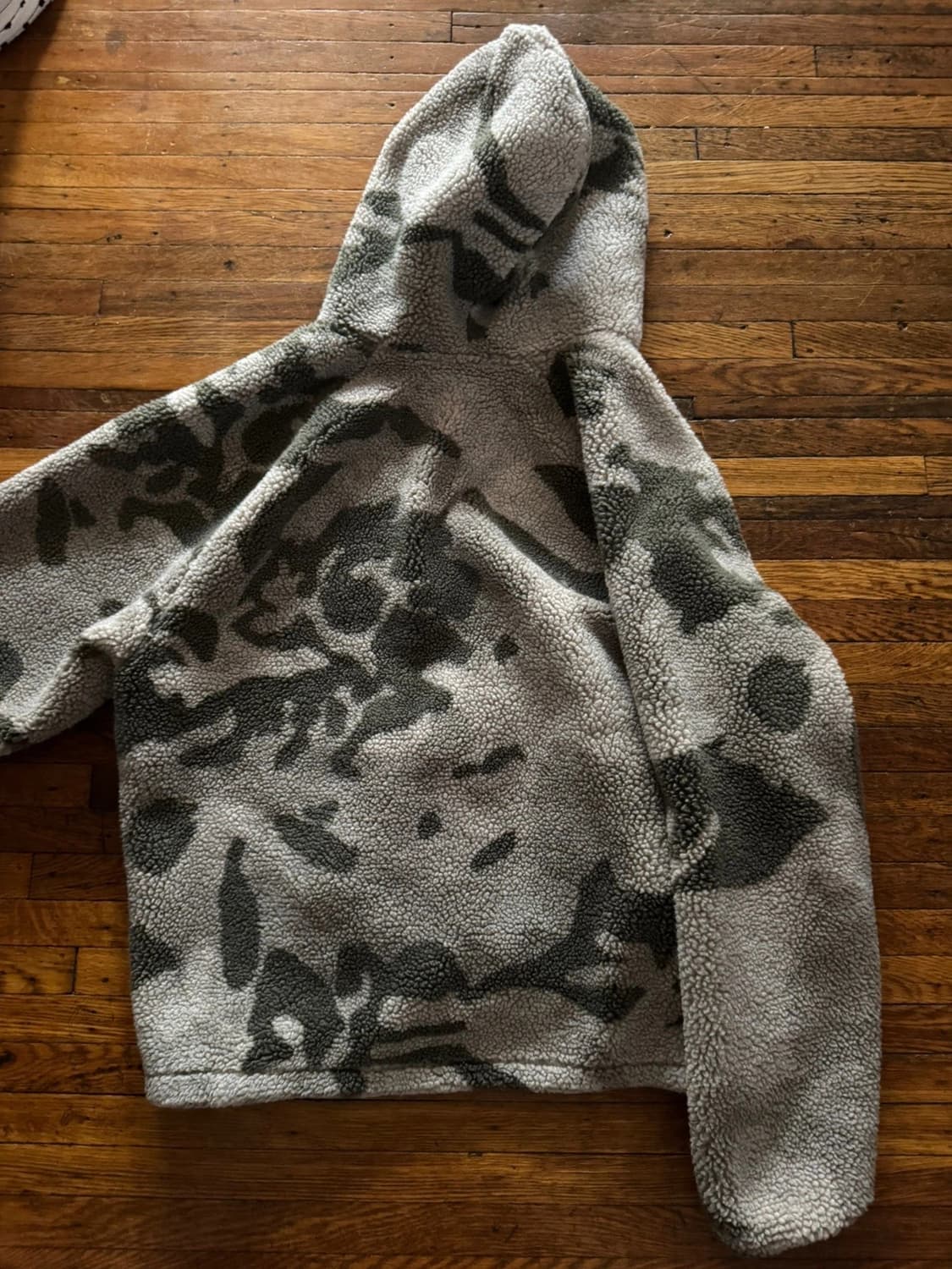 에센셜 폴라 플리스 하프집 후드 카모  상품이미지2