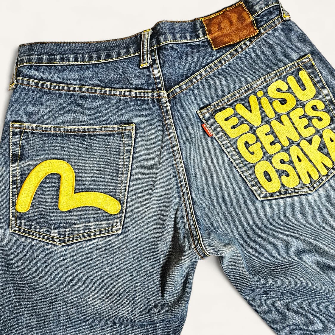 [32][에비수JAPAN]오사카 자수 릴렉스 스트레이트 데님 상품이미지5