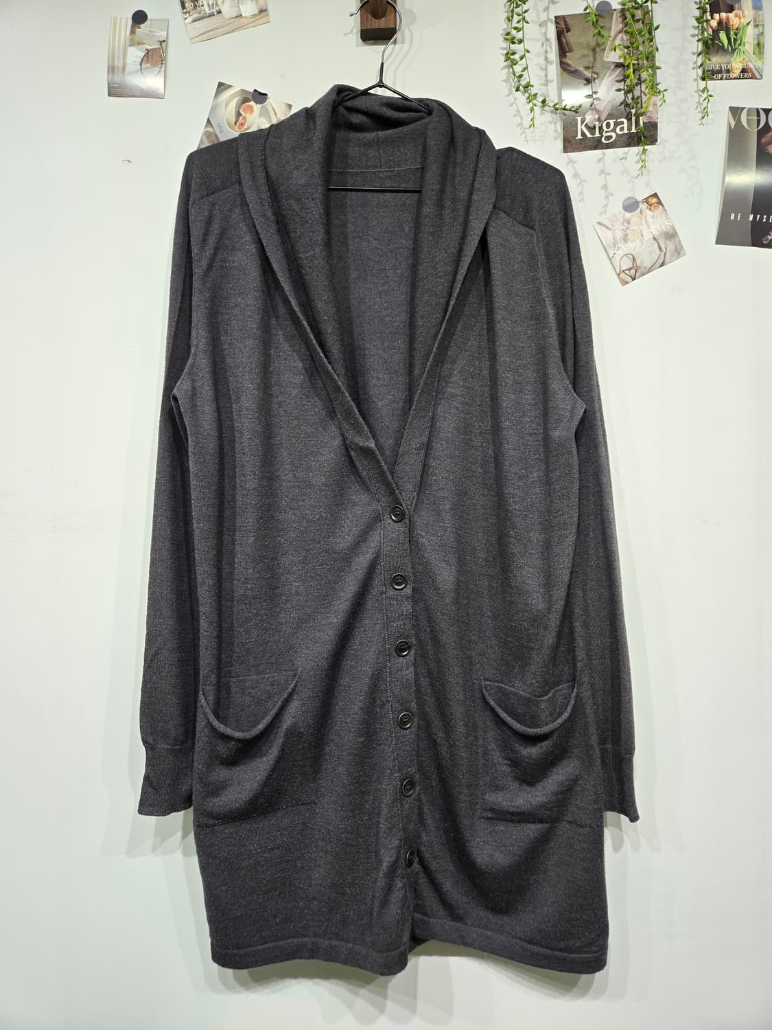 마리나 리날디 차콜 그레이 코트형 롱 가디건 막스마라 상품이미지3