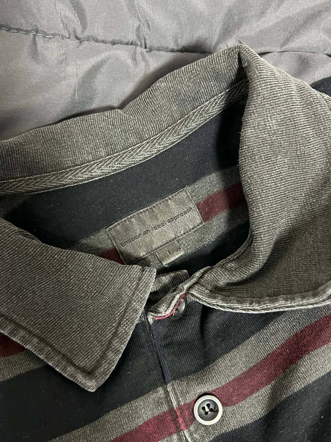 [1]엔도어 빈티지 스트라이프 폴로 셔츠- 빈티지 그레이 상품이미지2