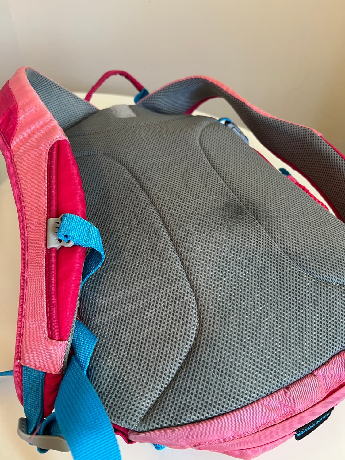 콜롬비아 빈티지 땡땡이 핑크 블루 백팩 상품이미지4