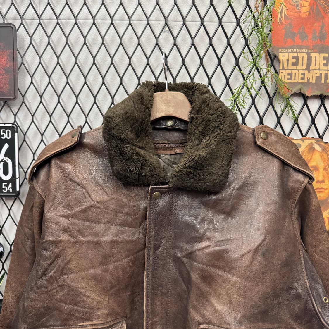 00s REDSKINS 빈티지 타입 B 32 플라이트 자켓 브라운 상품이미지3