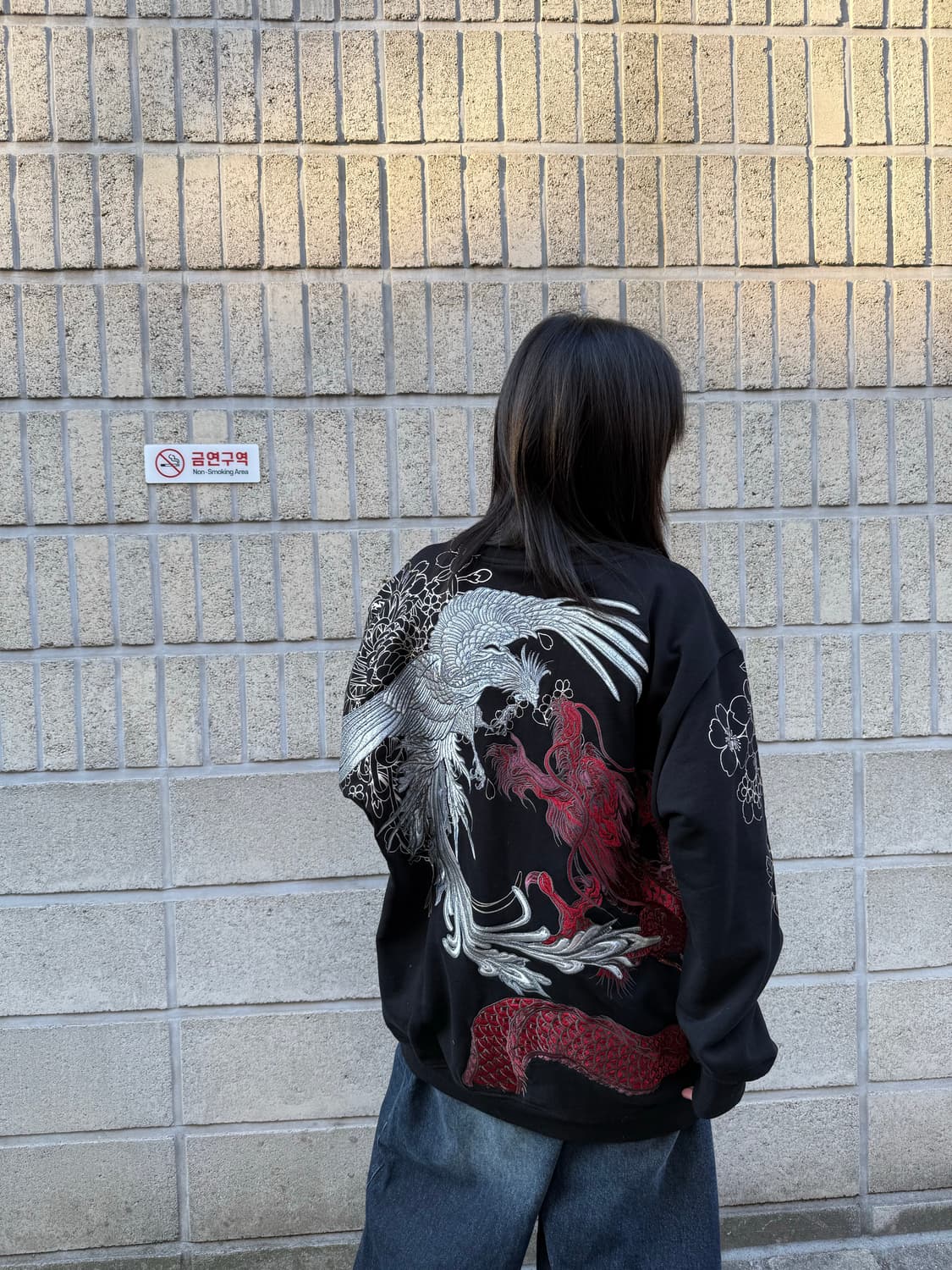 오버핏 오리엔탈 자수 스웻셔츠 상품이미지9