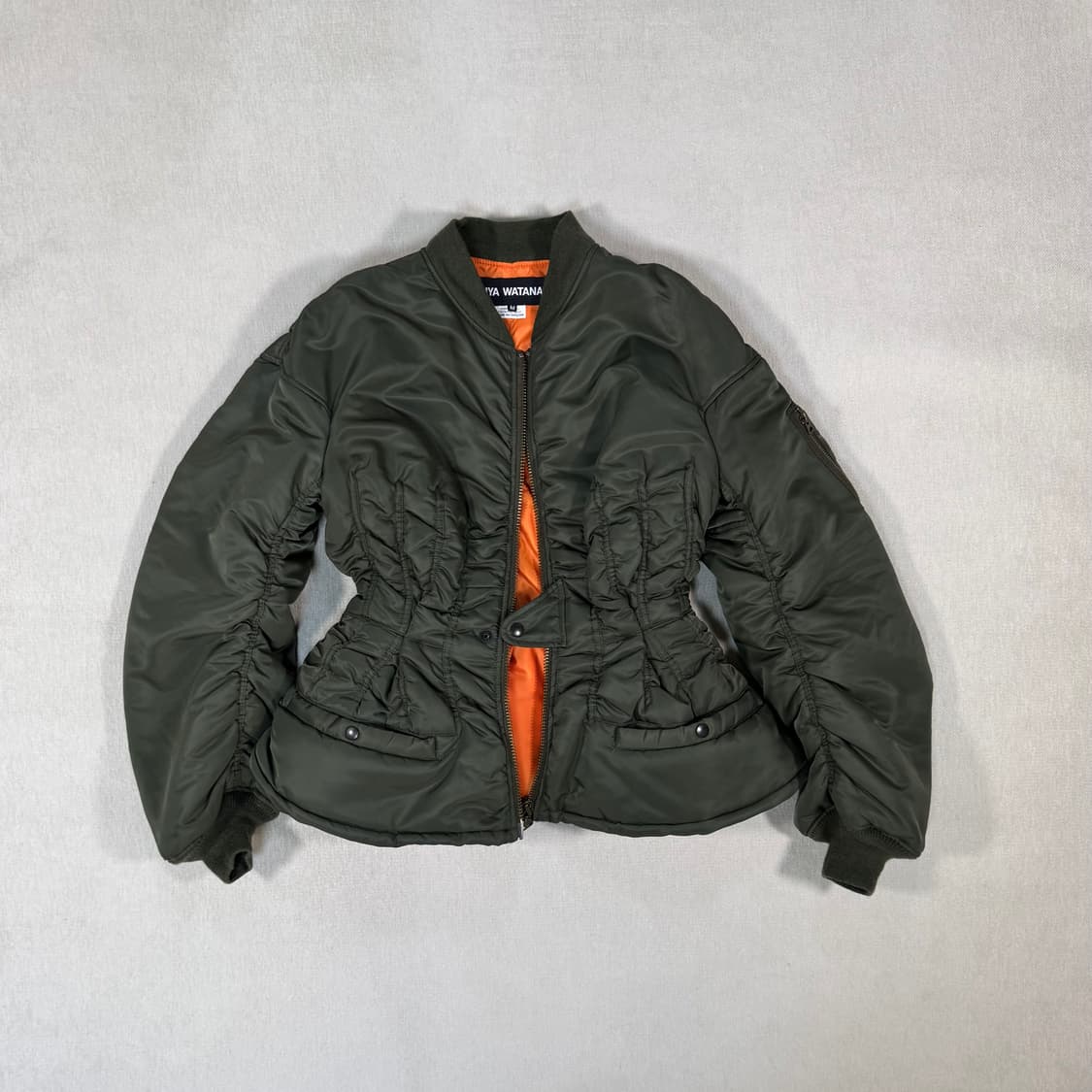 Nylon Corseted Khaki  Bomber Jacket 상품이미지2