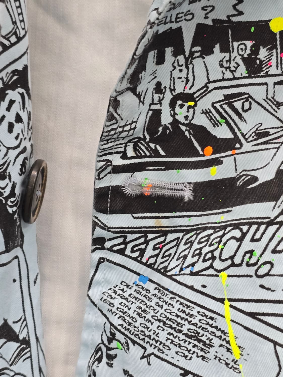 FRONT STREET 8 코믹 프린팅 페인트 포인트 유니크 자켓 상품이미지6