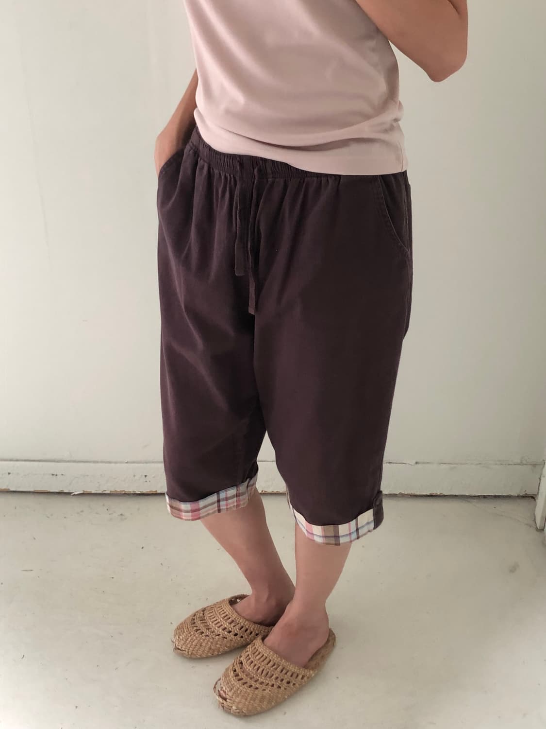 일본빈티지 모리 7부바지 상품이미지4