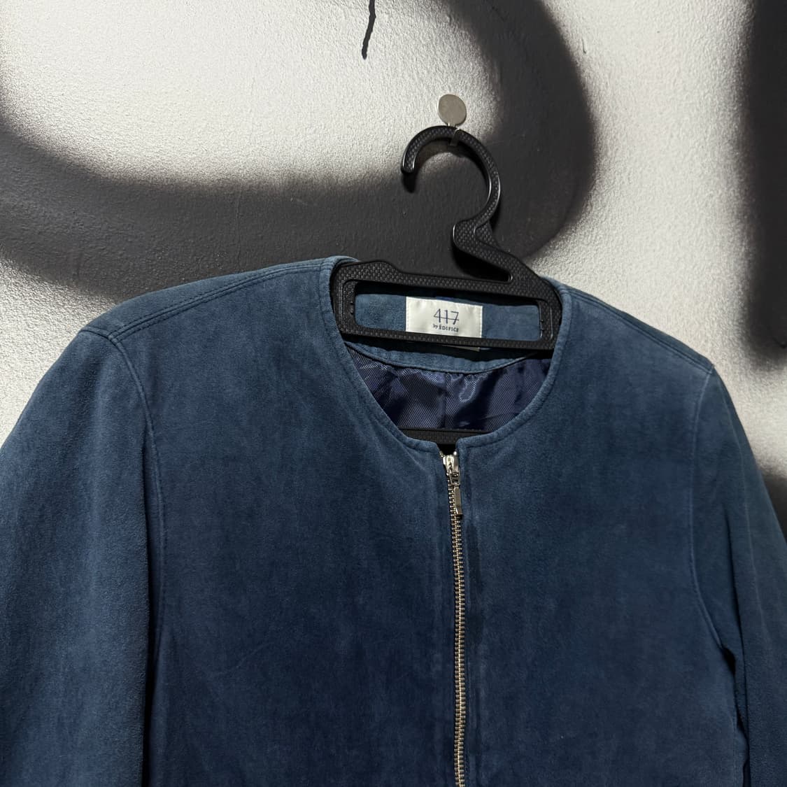 VTG 빈티지 염소 가죽 스웨이드 오픈카라 집업 자켓 상품이미지3