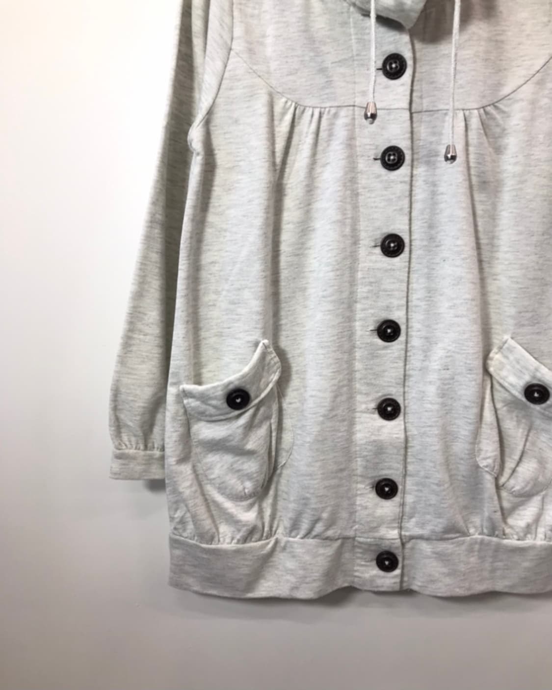 Jpn Oatmeal High-Neck Button Cardigan 상품이미지4