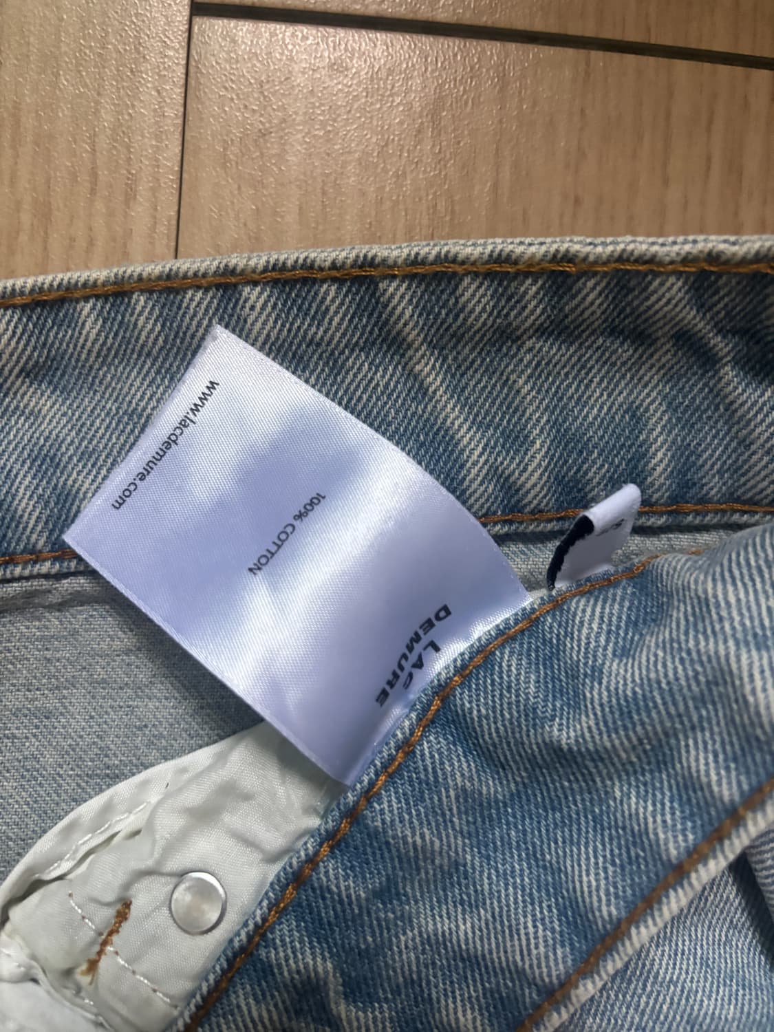 Lac demure 연청 와이드 배기 데님  상품이미지4