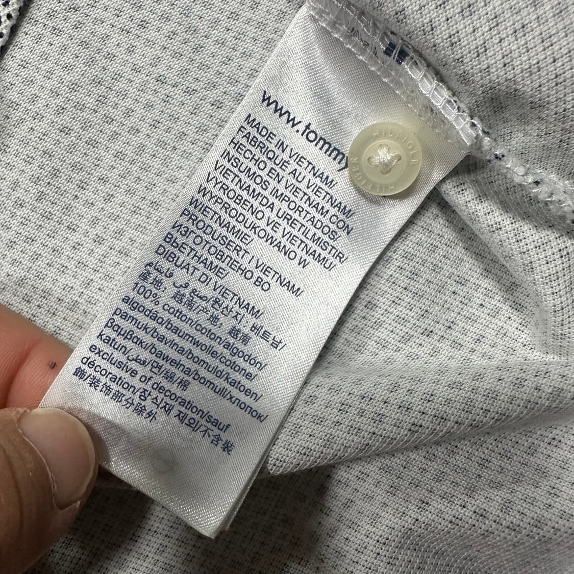 ✨ (만원 빈티지) 타미 힐피거 패턴 카라 반팔티 상품이미지5
