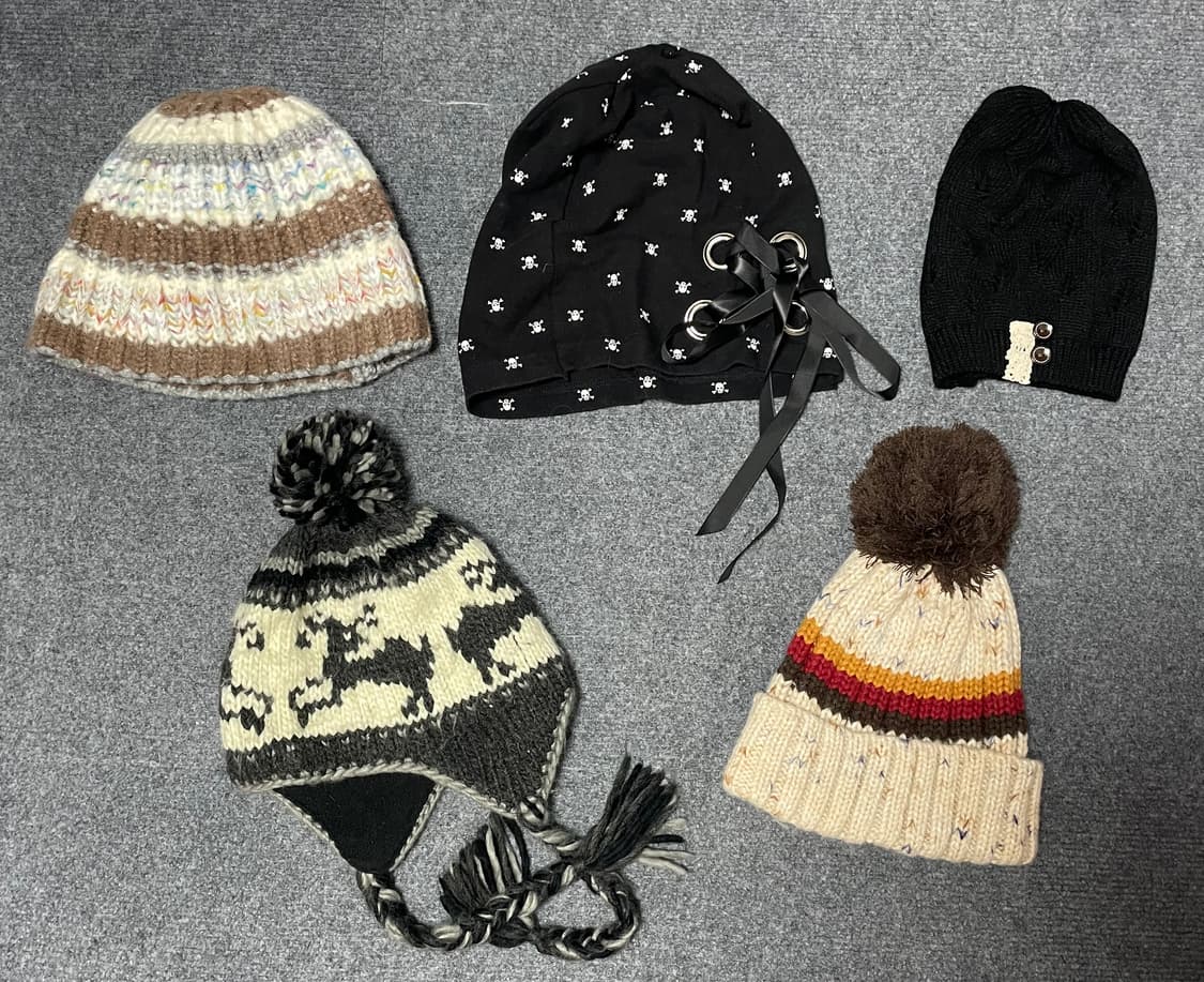 비니 (착샷 O) #모리걸 #아일렛 #노르딕 #뜨개 #단추 #레이스 상품이미지1