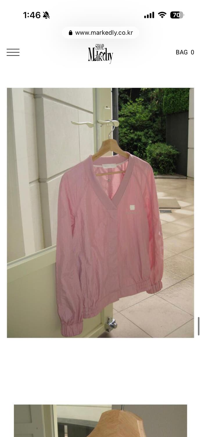 마크들리 제작 바람막이 핑크 / 블랙 상품이미지3